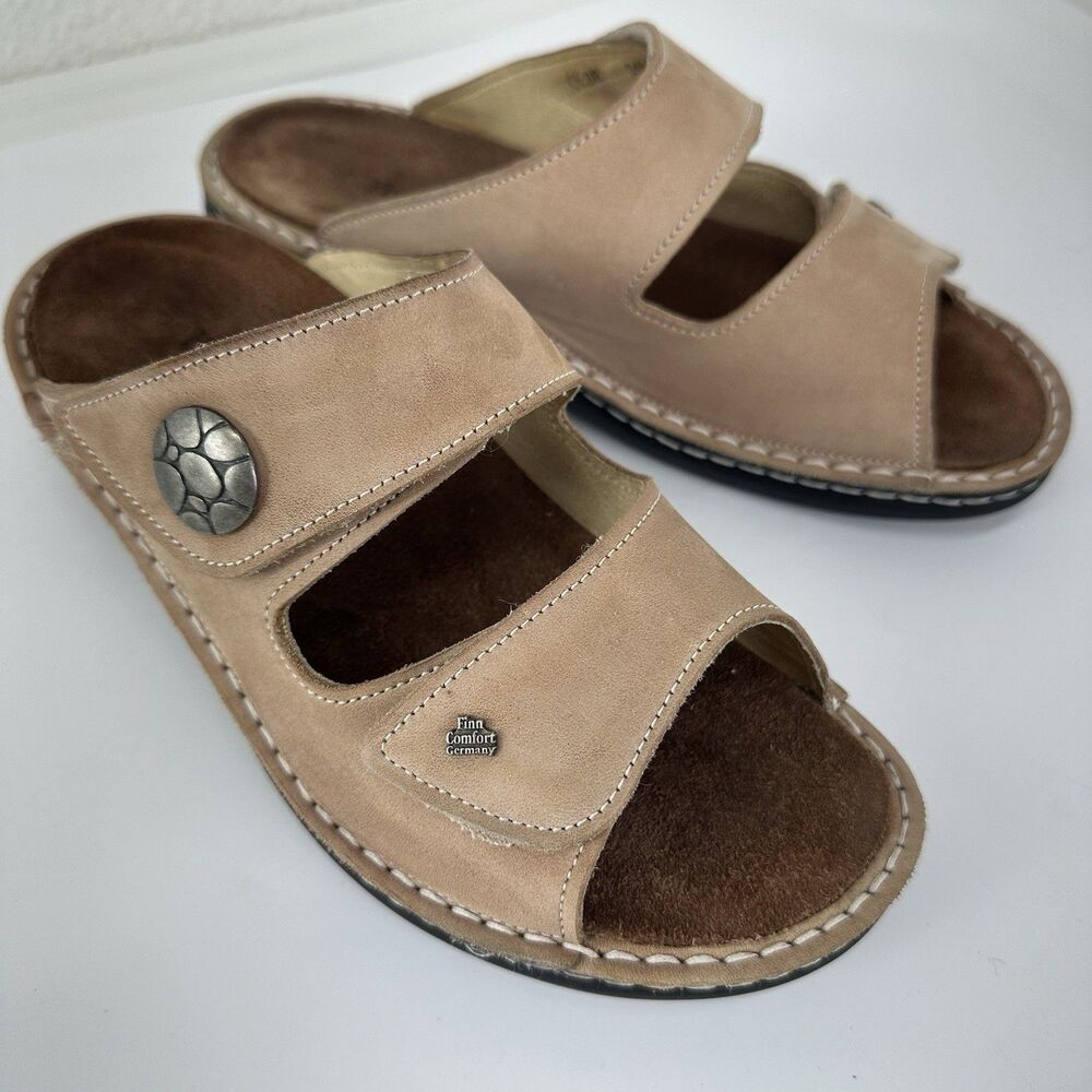 Finn Comfort Moorea Nubuck Sandals 38 US 7.5 Leather Orthopedic